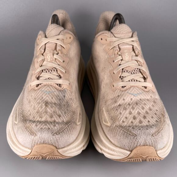 Women Hoka One One Clifton 9 Women\'s 9 B Birch Running Sneakers Athletic Shoes Casual